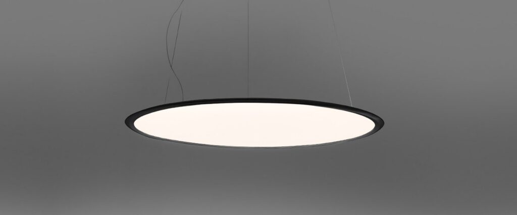 Sospensione Artemide Discovery, disco luminoso