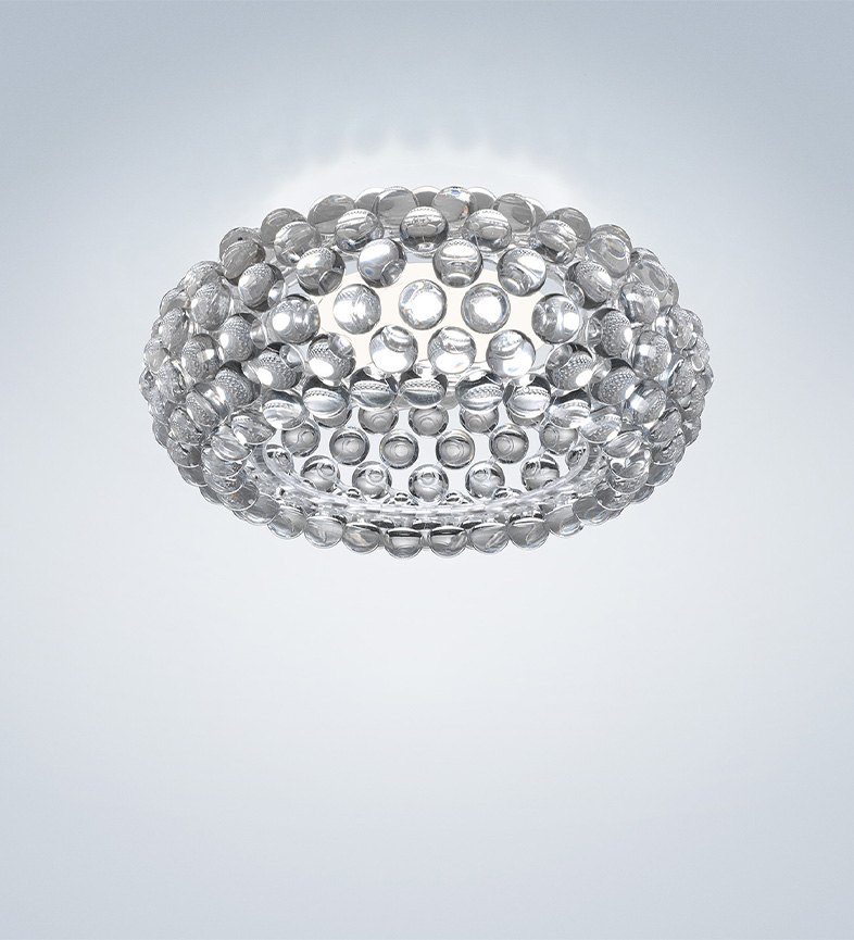 Plafoniera Foscarini Caboche con le sfere trasparenti