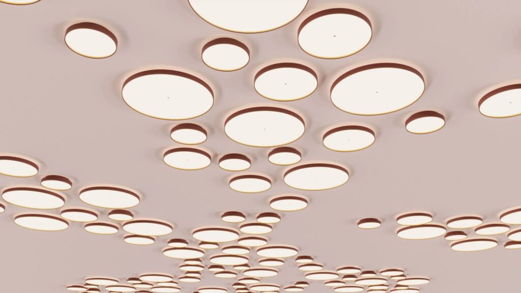 Dischi di luce Prolicht Sign di misure diverse a soffitto