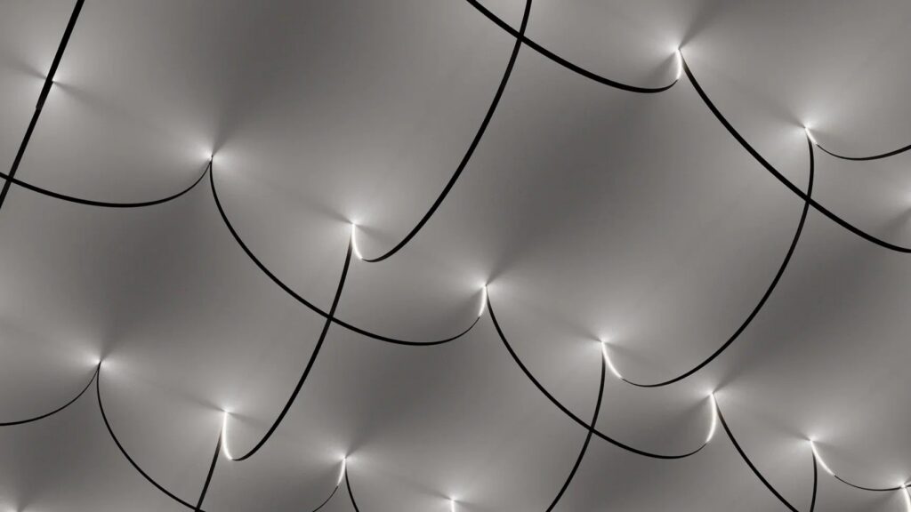 Rete di fili e punti luce Prolicht The Code a soffitto